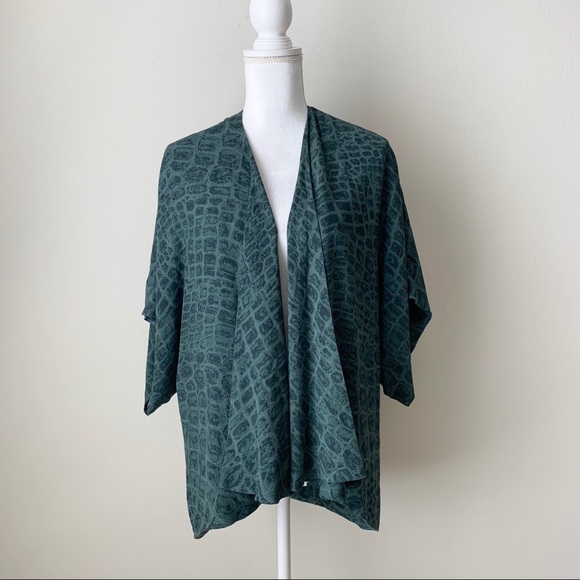 French Connection Sweaters - French Connection green kimono cardigan